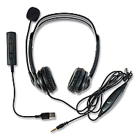 Spracht ZuM3500 Binaural Over The Head USB Headset, Black