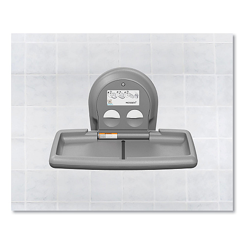 Koala Kare Baby Changing Station, Wall Horizontal Mount, 36.5 x 21.25, Gray (KB30001)