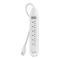 Belkin Power Strip, 6 Outlets, 12 ft Cord, White (F9D16012)