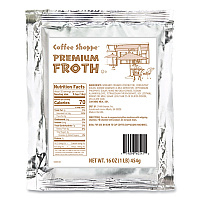 Coffee Shoppe Premium Froth Topping, 1 lb Bag, 12/Carton (40541)