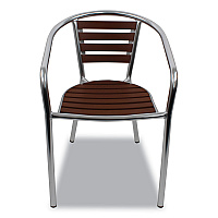 JMC Furniture Pinzon Series Chairs, Support Up to 300 lb, 18" Seat Height, Tan/Silver Seat, Tan/Silver Back, Silver Base (PINACTAN)