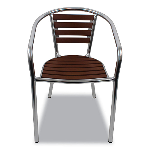 JMC Furniture Pinzon Series Chairs, Support Up to 300 lb, 18" Seat Height, Tan/Silver Seat, Tan/Silver Back, Silver Base (PINACTAN)