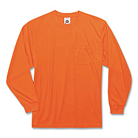 ergodyne GloWear 8091 Non-Certified Hi-Vis Long Sleeve Shirt, 4X-Large, Orange (21598)