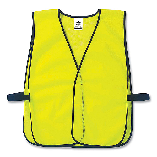 ergodyne GloWear 8010HL Non-Certified Economy Vest, Polyester, One Size Fits Most, Lime (20020)