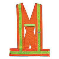 ergodyne GloWear 8140BA Class 1 Breakaway Sash, Polyester, Medium/Large, Orange (27017)