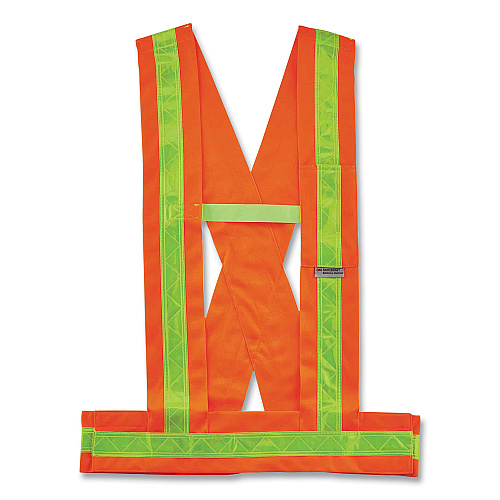 ergodyne GloWear 8140BA Class 1 Breakaway Sash, Polyester, Medium/Large, Orange (27017)