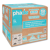 phade Marine Biodegradable Straws, Boba Straws, 9", Ocean Blue, 720/Carton (511208)