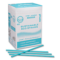 phade Marine Biodegradable Straws, 7.75", Ocean Blue, 6,000/Carton (511204)
