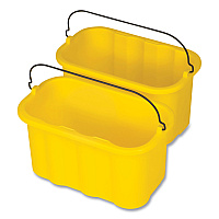 Heavy-Duty Cleaning Cart Caddy, 10-qt, Yellow, 6/Carton