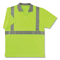 ergodyne GloWear 8295 Class 2 Hi-Vis Polo Shirt, 3X-Large, Lime (21647)