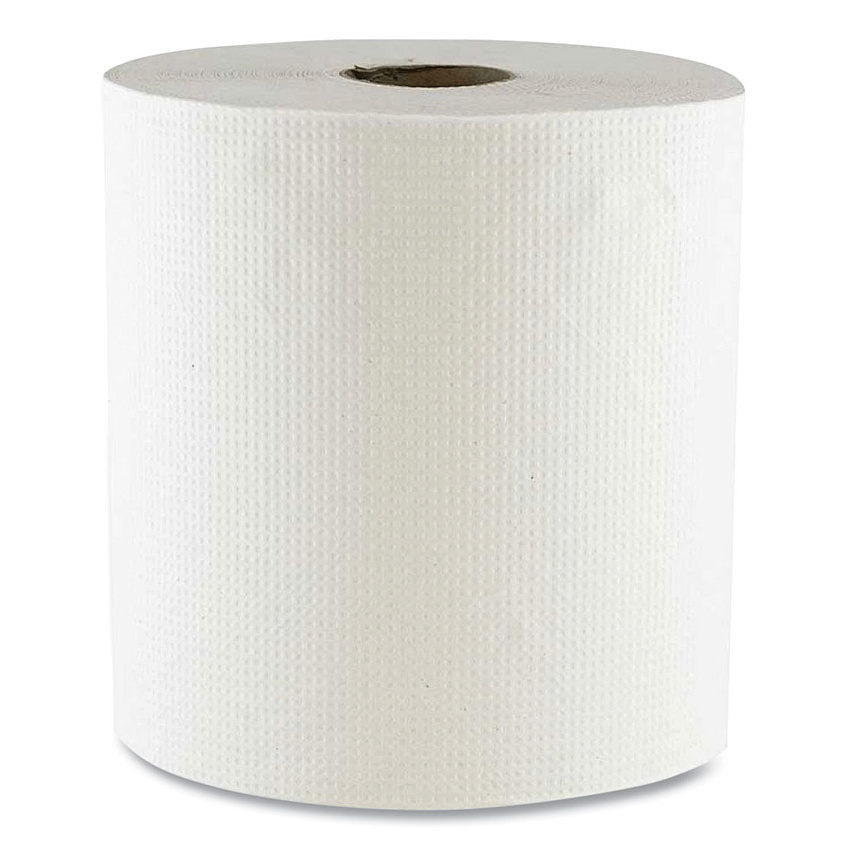 Boardwalk&reg; Hardwound Paper Towel Rolls, White, 700-ft, 6 Rolls (BWK700W)