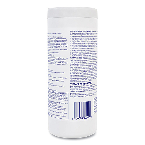 Diversey Oxivir 1 Wipes, 1-Ply, 7 x 8, 60/Canister, 12 Canisters/Carton (100850922)