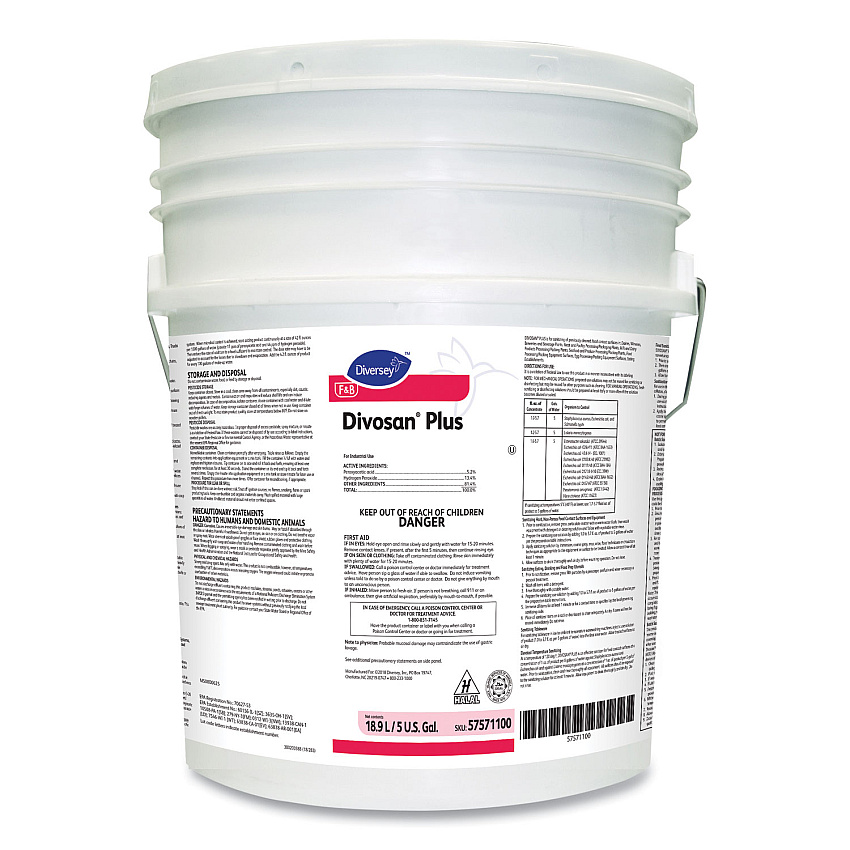 Diversey Divosan Plus Spectrum Sanitizer, 5 gal Pail (57571100)