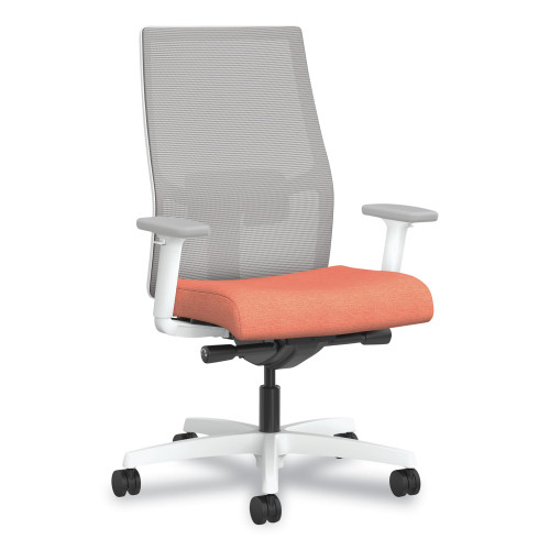HON Ignition 4-Way Stretch Mid-Back Mesh Task Chair,White