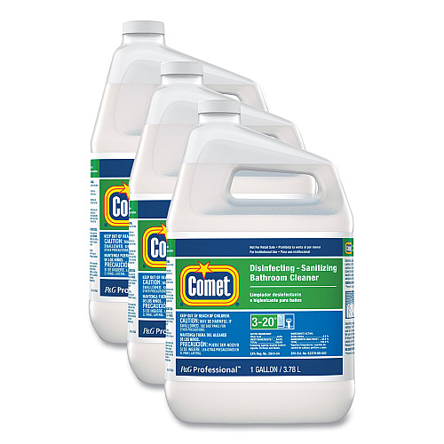 Comet Disinfecting-Sanitizing Bathroom Cleaner, One Gallon Bottle, 3/Carton (22570CT)