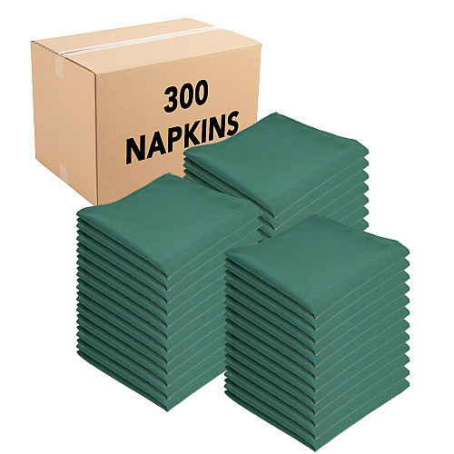 Mariposa Poly Spun Napkin 20x20 Green - Case Of 300 (NAP-GREEN-SPUN-CS)