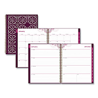Blue Sky Gili Weekly/Monthly Planner, Jewel Tone Artwork, 11 x 8.5, Plum Cover, 12-Month (Jan to Dec): 2026 (117889)