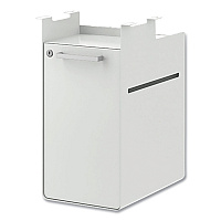 HON Fuse Undermount Storage Pedestal, 1 Shelf/1 Cubby, Left/Right Orientation, White, 10 x 14.37 x 20 (HAUFHR15PJWL)