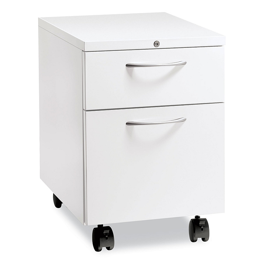 HON Flagship Mobile Pedestal, Left/Right, 2-Drawer: Box/File, Letter, White, 15 x 22.88 x 22 (15923ALPJW)
