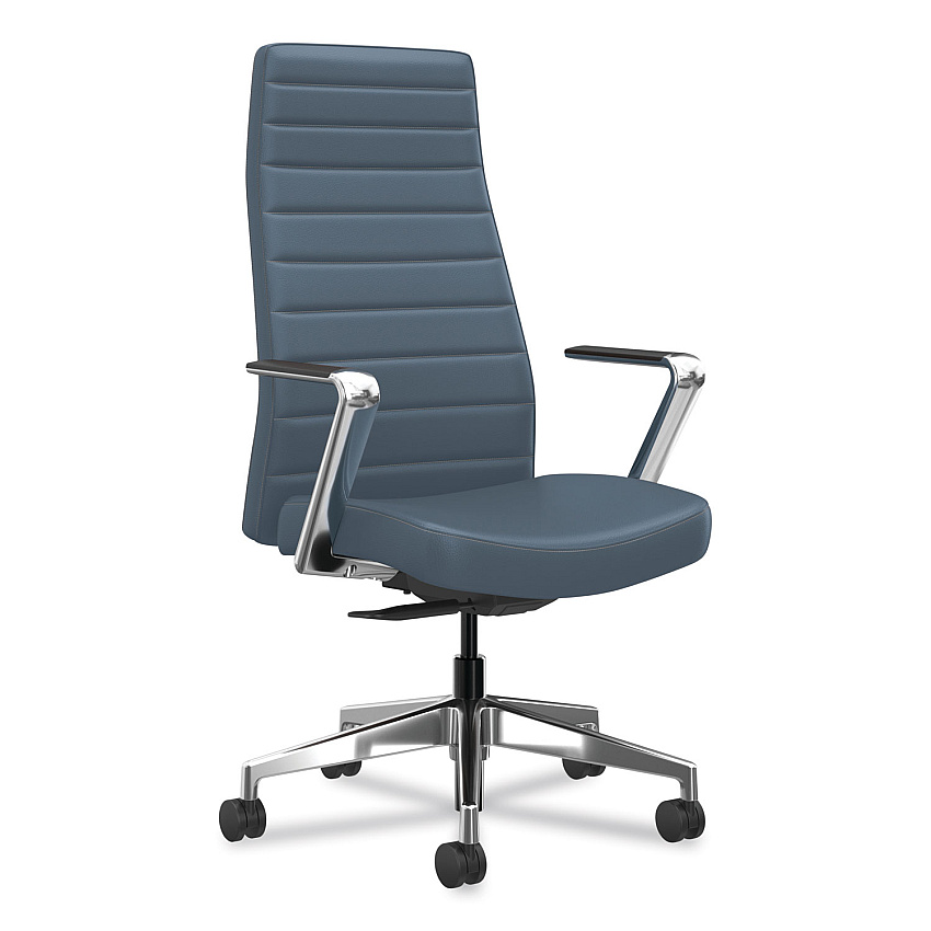 HON Cofi Executive High Back Chair, Supports up to 300 lb, Nimbus Seat, Nimbus Back, Polished Aluminum Base (CEUW0PU93C9P)