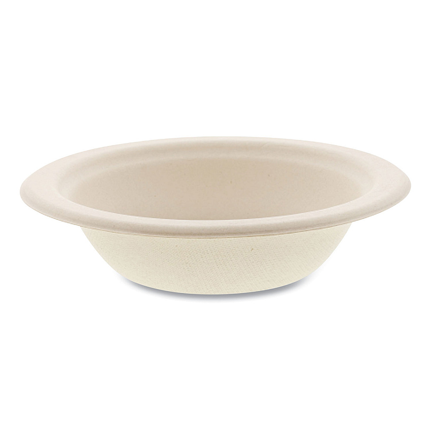 Boardwalk&reg; Bagasse Round Bowl, 12 oz, Natural, 1,000/CT (BWKBOWL12NPFA)