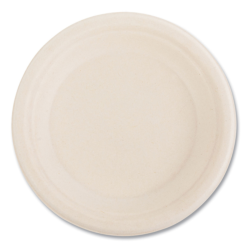 Boardwalk&reg; Bagasse PFAS-Free Plate, 6" dia, White, 1,000/Carton (BWKPLATEWF6NPFA)