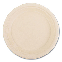 Boardwalk&reg; Bagasse PFAS-Free Plate, 9" dia, White, 500/CT (BWKPLATE9NPFA)