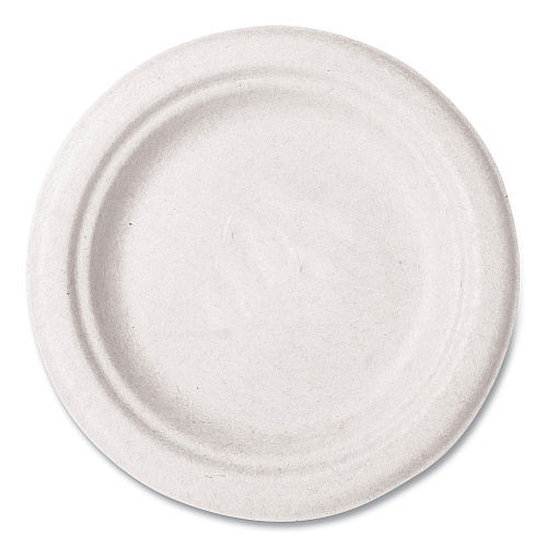 Vegware Nourish Molded Fiber Tableware, Compostable, Plate, 6" dia, White, 1,000/Carton (WH06)