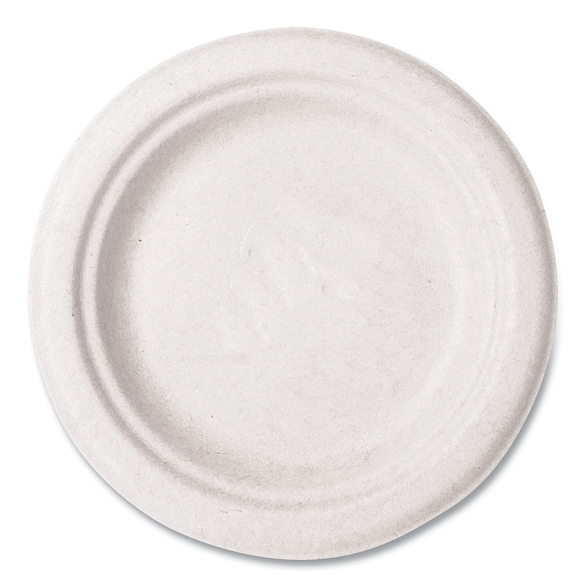 Vegware Nourish Molded Fiber Tableware, Compostable, Plate, 6" dia, White, 1,000/Carton (WH06)