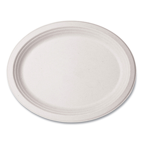 Vegware Nourish Molded Fiber Tableware, Compostable, Platter, 8 x 10, White, 500/Carton (WH710)