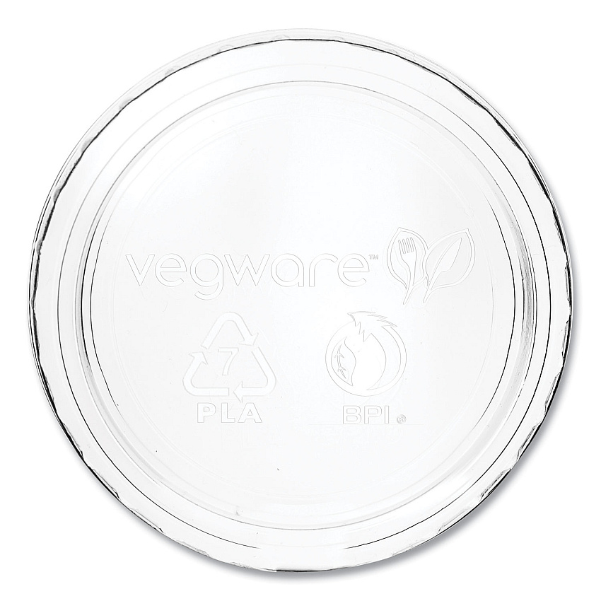 Vegware Portion Pot Lids, Compostable, Fits 2 oz to 4 oz Portion Pots, Clear, 2,000/Carton (CF736)