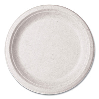 Vegware Nourish Molded Fiber Tableware, Compostable, Plate, 9" dia, White, 500/Carton (WH09)