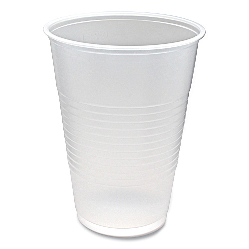 Fabri-Kal RK Ribbed Cold Drink Cups, 10 oz, Clear, 100/Sleeve, 25 Sleeves/Carton (RK10)
