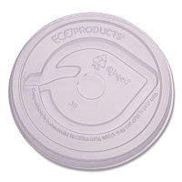 Eco-Products GreenStripe Cold Cup Flat Lids, Fits 9 oz to 24 oz Cups, Clear, 100/Pack, 10 Packs/Carton (EPFLCC)