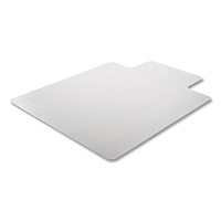 Deflecto DuraMat Moderate Use Chair Mat for Low Pile Carpeting, Lipped, 45 x 53, Clear, 25/Pallet (CM13233B25)