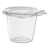 Dart SafeSeal Tamper-Resistant, Tamper Evident Bowls, Flat Lid, 12 oz, 4.36 x 8.84 x 3.51, Clear, Plastic, 256/Carton (SC12F)