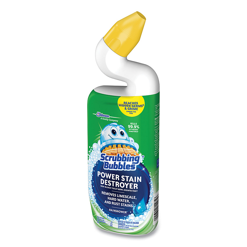 Scrubbing Bubbles Power Stain Destroyer Toilet Bowl Disinfectant, Rainshower Scent, 24 oz Bottle (309110EA)