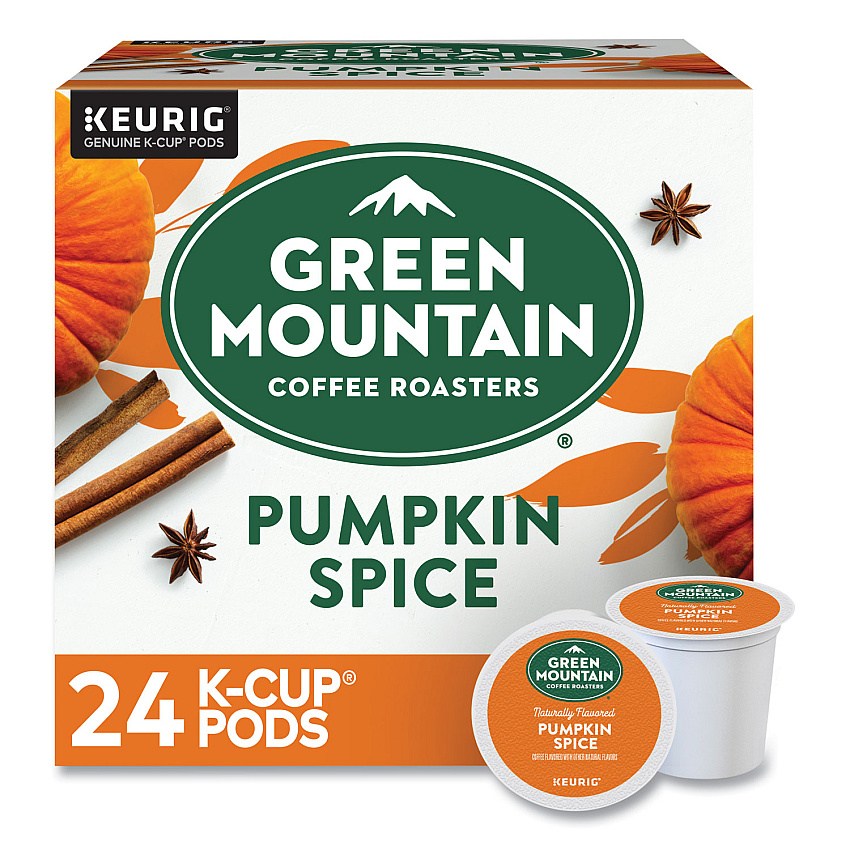 Keurig Fair Trade Certified Pumpkin Spice Flavored Coffee K-Cups, 24/Box (6758)