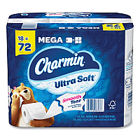Charmin&reg; Ultra Soft Standard Toilet Paper, 2-Ply, 224 Sheets, 18 Rolls (08797)