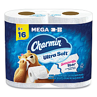 Charmin&reg; Ultra Soft Standard Toilet Paper, 2-Ply, 224 Sheets, 4 Rolls (08806PK)