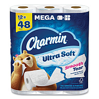 Charmin&reg; Ultra Soft Standard Toilet Paper, 2-Ply, 224 Sheets, 48 Rolls (08813)