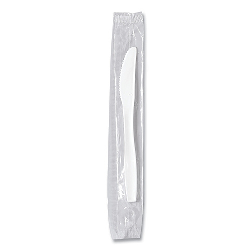 Regal Mediumweight Cutlery, Individually Wrapped, Knife, White, 1,000/carton