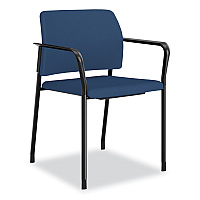 HON Accommodate Series Guest Chair with Arms, Vinyl Upholstery, 23.5" x 22.25" x 32", Elysian Seat/Back, Charblack Legs, 2/Carton (SGS6FBSX04CB)