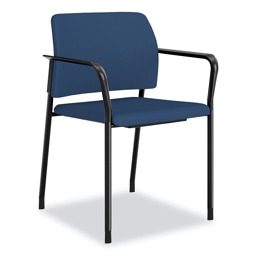 HON Accommodate Series Guest Chair with Arms, Vinyl Upholstery, 23.5" x 22.25" x 32", Elysian Seat/Back, Charblack Legs, 2/Carton (SGS6FBSX04CB)