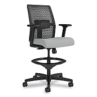 HON Ignition 2.0 ReActiv Low-Back Task Stool, 22.88" to 31.75" Seat Height, Flint Seat, Charcoal Back, Black Base (TSR0A0S39BST)