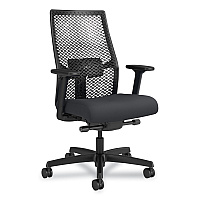 HON Ignition 2.0 ReActiv Mid-Back Task Chair, 17.25" to 21.75" Seat Height, Basalt Vinyl Seat, Charcoal Back, Black Base (I2MRL2BS23TK)