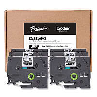 Brother TZe Series Standard Adhesive Laminated Labeling Tape, 0.5