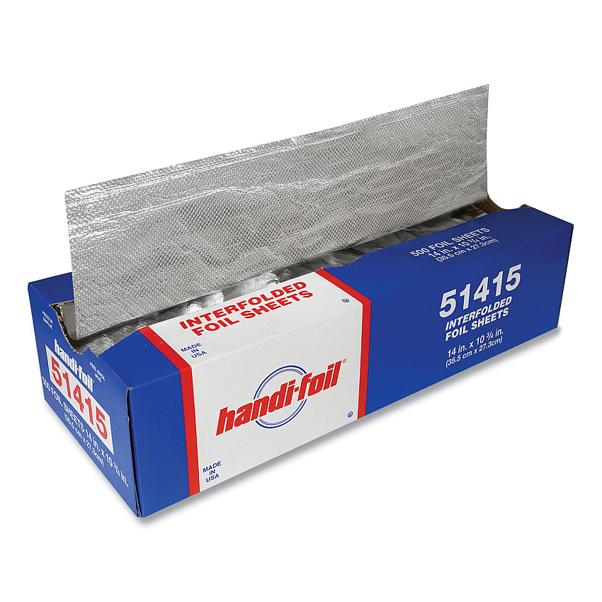 HFA Interfolded Foil Sheets, 10.75 x 14, 500 Sheets/Box, 6 Boxes/Carton (51415)