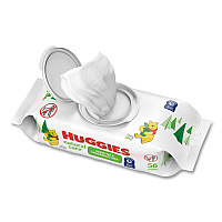 Huggies&reg; Natural Care Sensitive Baby Wipes, 1-Ply, Unscented, White, 56 Wipe PAck, 8 Packs 6.60" Width x 7.70" Length - White - 56 Wipes/Soft Pack - 8 / Carton (31803)