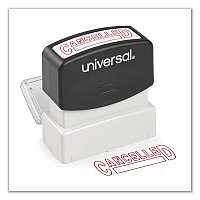 Universal Message Stamp, CANCELLED, Pre-Inked One-Color, Red (UNV10045)